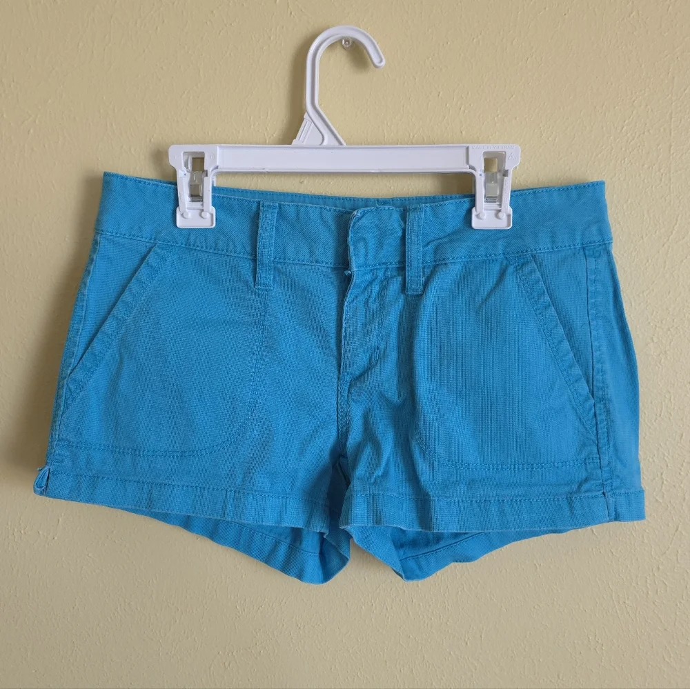 Y2K Arizona Jean Co. Blue Cotton Shorts Low Rise Casual Colorful